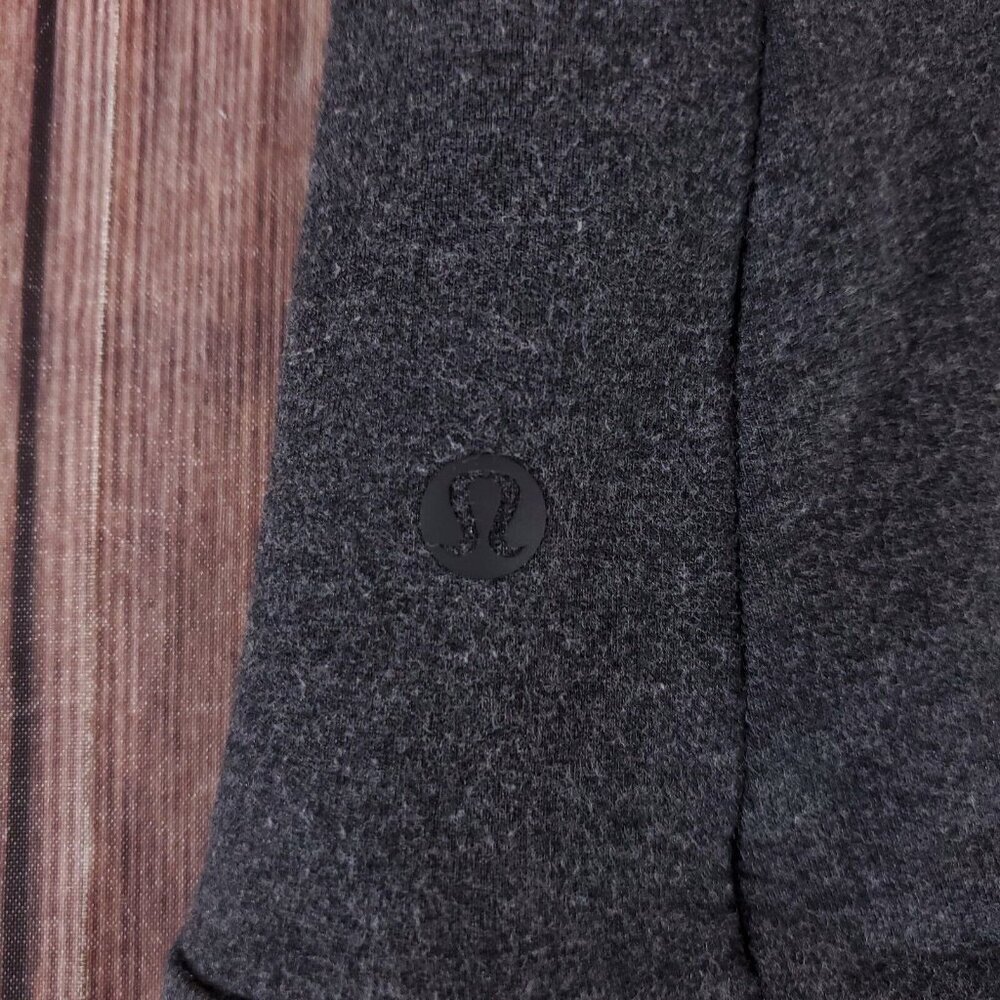 Lululemon Womens Size 6 Twisted & Tucked Long Sleeve Heathered Mod Black W3BAOS - Picture 12 of 16